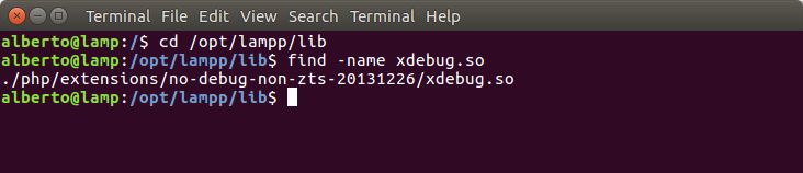 Come attivare XDebug - comando find